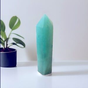 Large Aventurine Obelisk Tower ☘️ Attracts Wealth and Prosperity ☘️